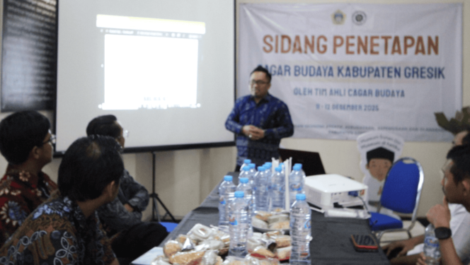 
					Sidang penetapan TACB Kabupaten Gresik di Museum Sunan Giri, Jumat (12/12/2025). Doc: Disparekrafbudpora Gresik