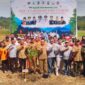 PWI Nganjuk, Forkopimda Nganjuk dan Kotasejuk enanam 1000 pohon di lahan sekitar hutan lereng Gunung Pandan, Desa Tritik, Kecamatan Rejoso, Kabupaten Nganjuk (Foto_Sukadi)